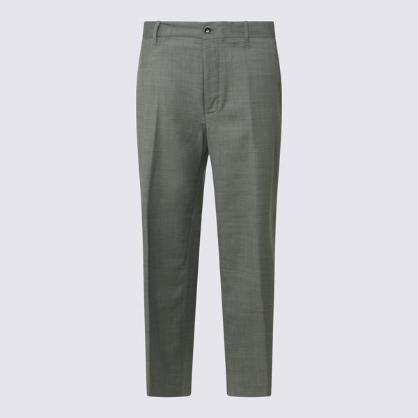 Nine In The Morning 99% Wool trousers in green