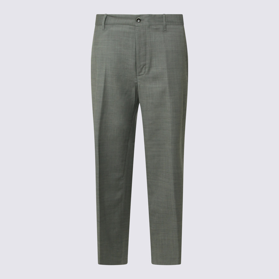 Nine In The Morning 99% Wool trousers in green