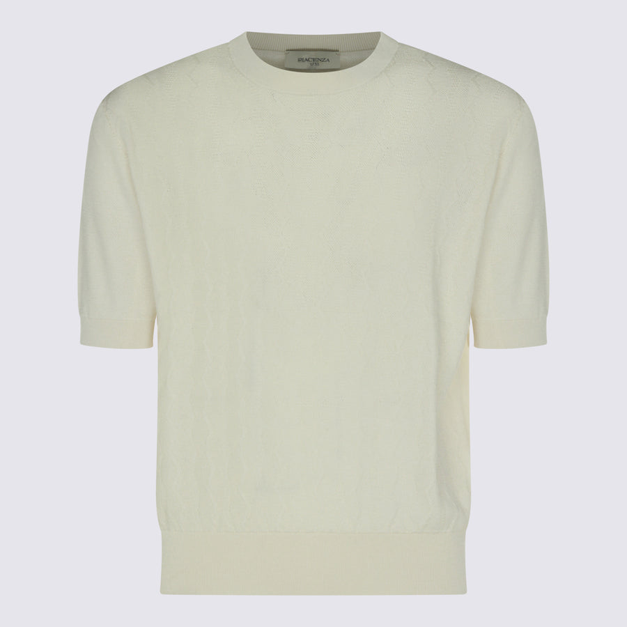 Piacenza Cashmere 55% Silk t-shirt in white