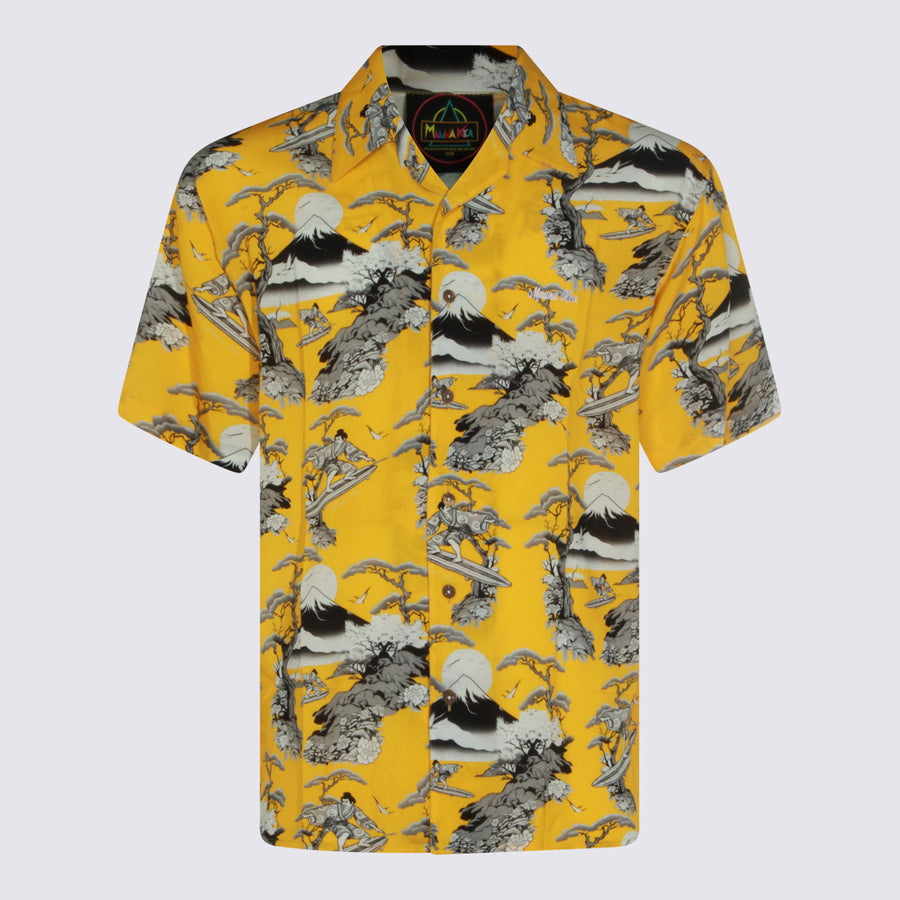 Maunakea 100% Viscose shirt in yellow