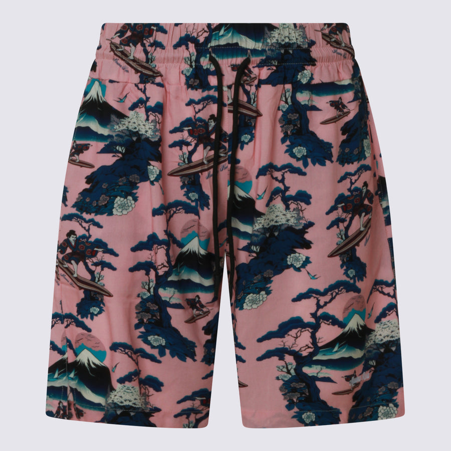 Maunakea 100% Viscose bermudas in pink