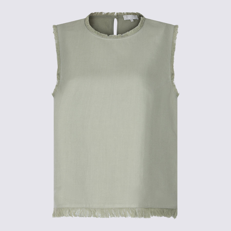 Antonelli Firenze 73% Viscose tank top in green