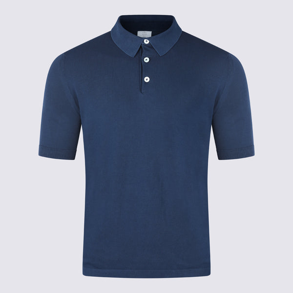 Eleventy 100% cotton polo in navy
