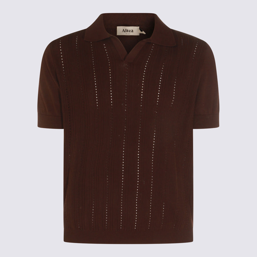 Altea 100% Cotton polo in brown