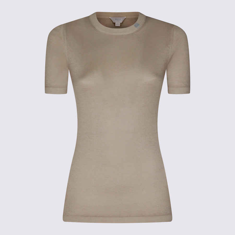 Malo 100% Wool sweater in beige