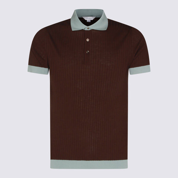 Malo 100% cotton polo in brown