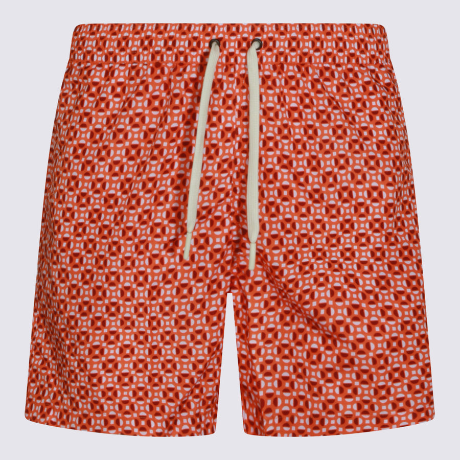 Altea 100% Polyester swim shorts in orange