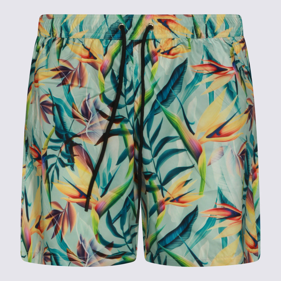 Maunakea 100% Polyester swim shorts in green