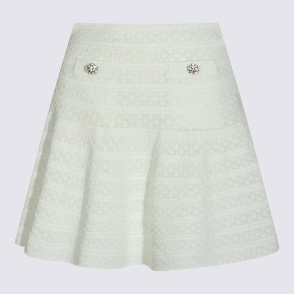 Self-Portrait 100% Polyester skirt in white