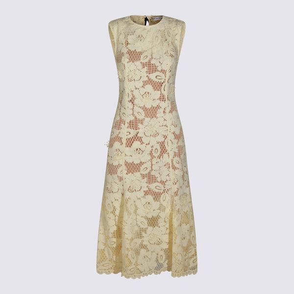 Self-Portrait 100% Polyester dress in yellow