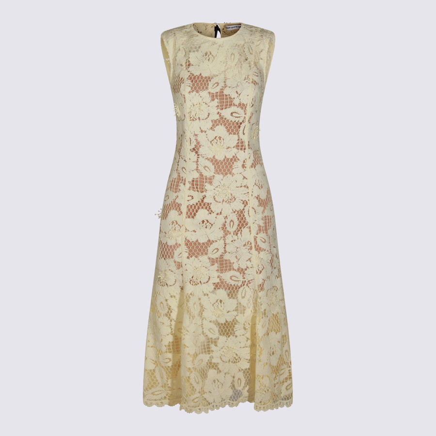 Self-Portrait 100% Polyester dress in yellow