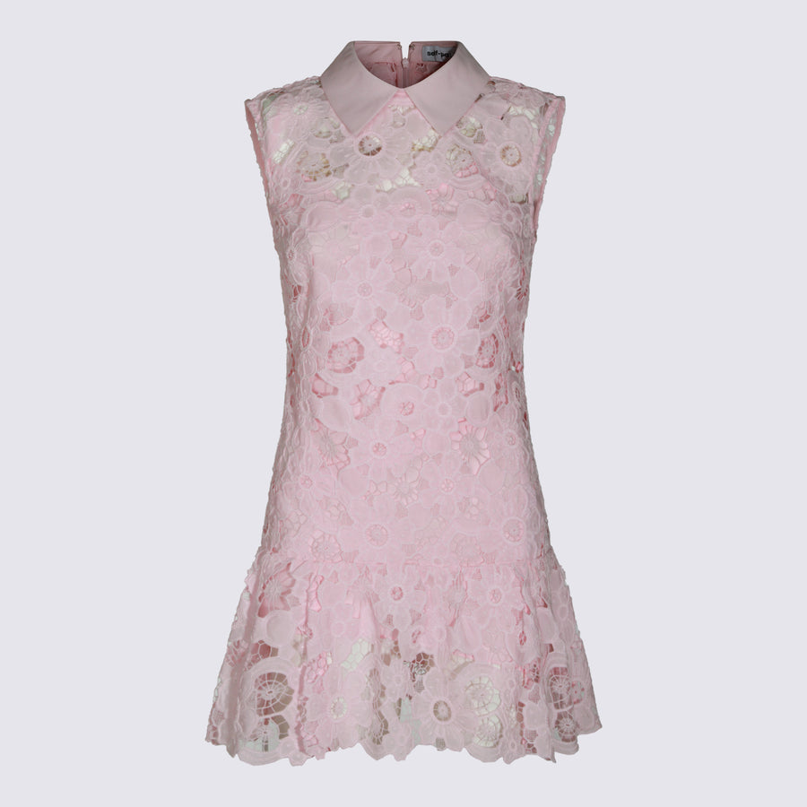 Self-Portrait 100% polyester dress in pink