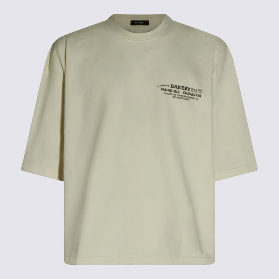 Willy Chavarria 100% Cotton t-shirt in beige
