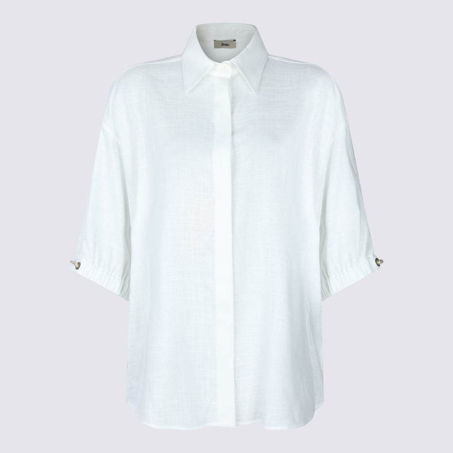 Herno 70% viscose shirt in white