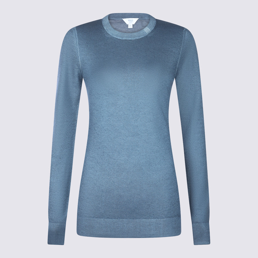 Malo 100% Cotton sweater in blue