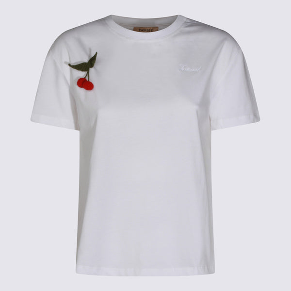 Twin-Set 100% Cotton t-shirt in white