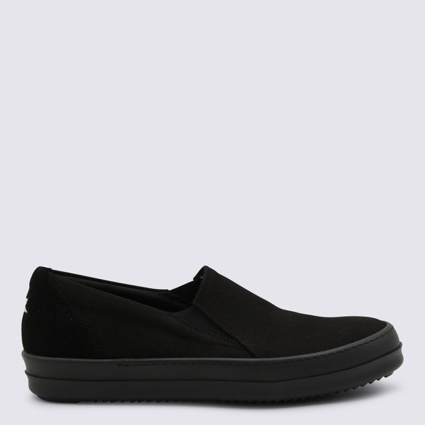 Rick Owens Drkshdw 100% cotton slip-on sneaker in black
