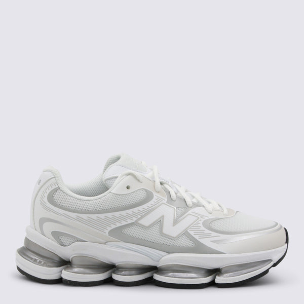 New Balance Mesh and synthetic upper with rubber sole sneaker in white