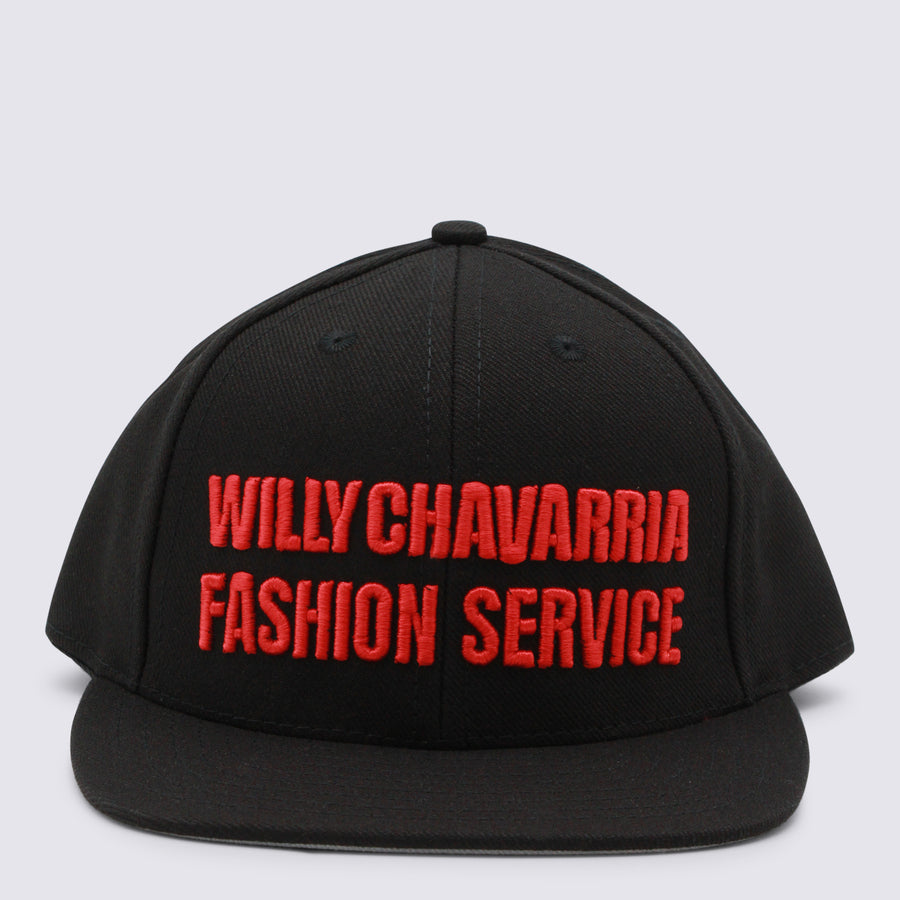 Willy Chavarria WCASC0079 100% Polyester baseball cap in black