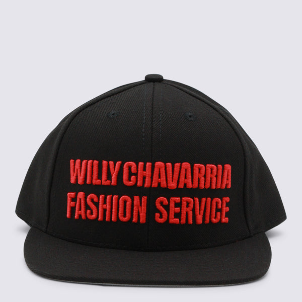 Willy Chavarria WCASC0079 100% Polyester baseball cap in black