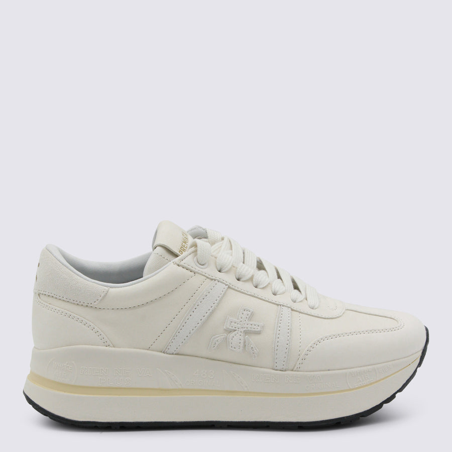 Premiata Leather upper sneaker in white