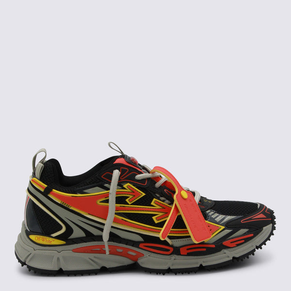 Off-White Mesh / Rubber sole sneaker in black