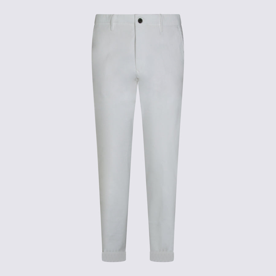 Incotex 99% cotton trousers in white