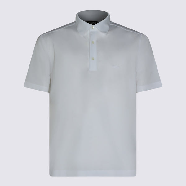 Zegna 100% Cotton polo in white