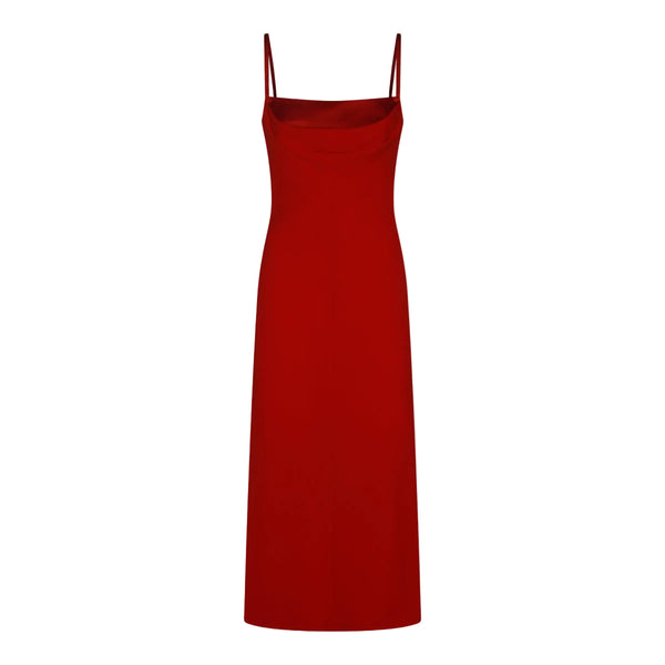 Max Mara 100% polyester dress in red