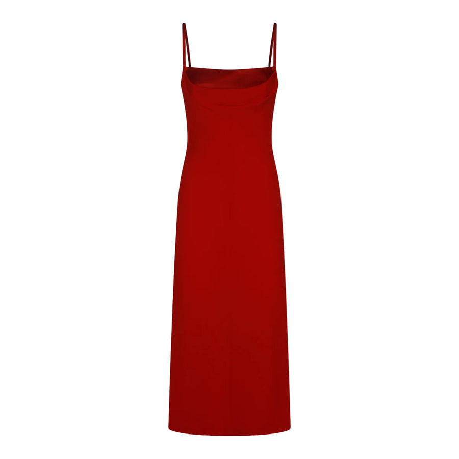 Max Mara 100% polyester dress in red
