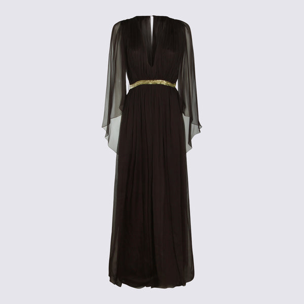 Alberta Ferretti 100% Silk dress in black