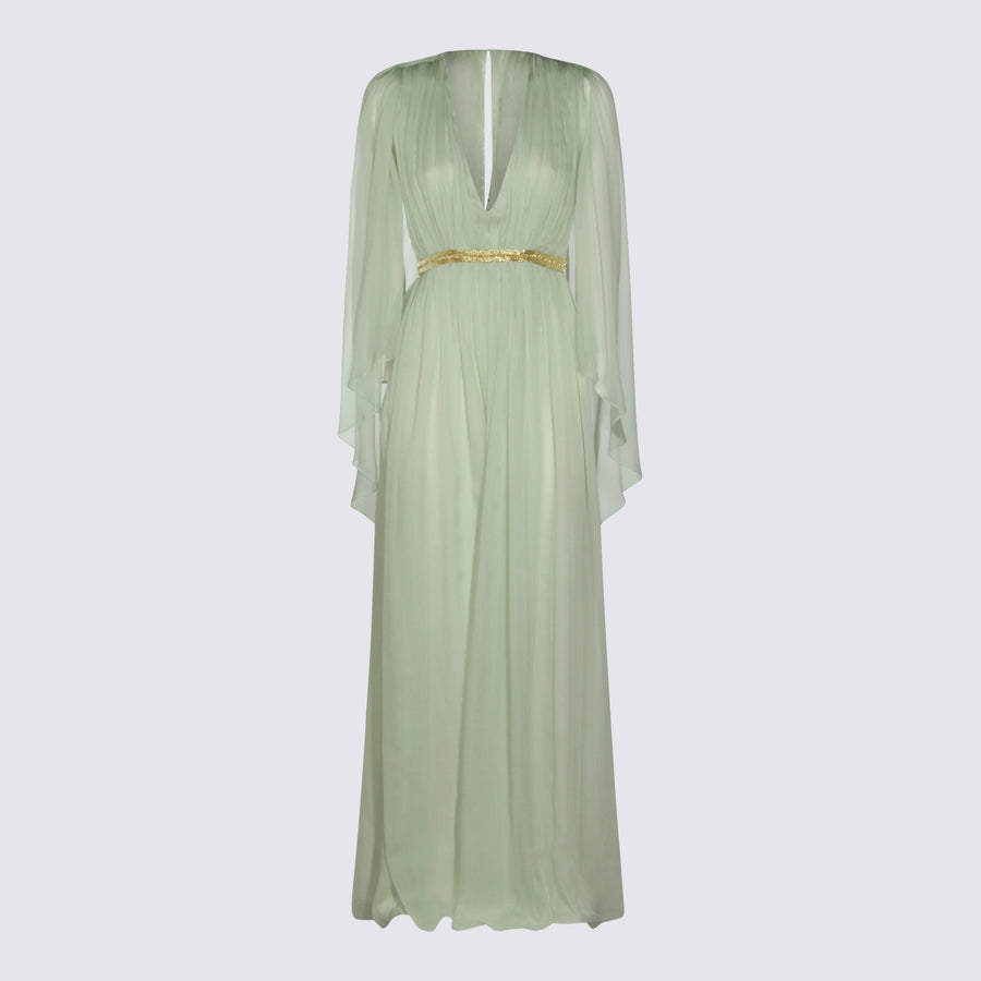 Alberta Ferretti 100% Silk dress in green