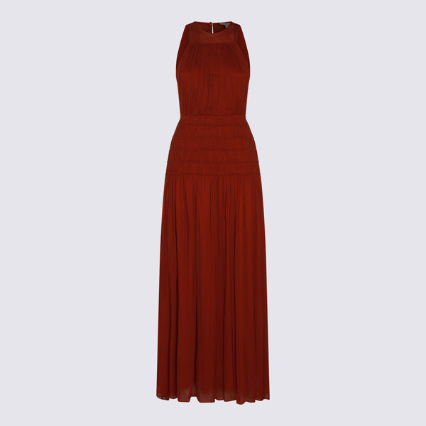 Twin-Set 100% viscose dress in brown