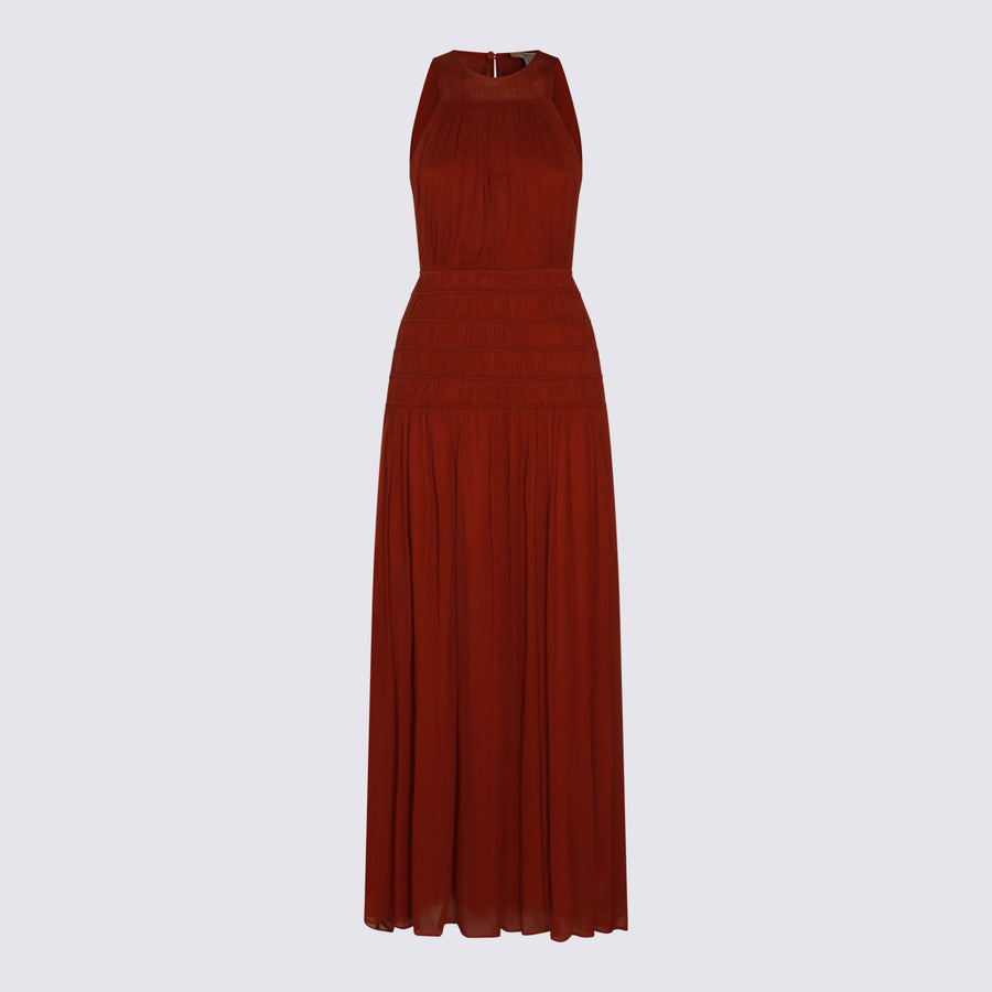 Twin-Set 100% viscose dress in brown