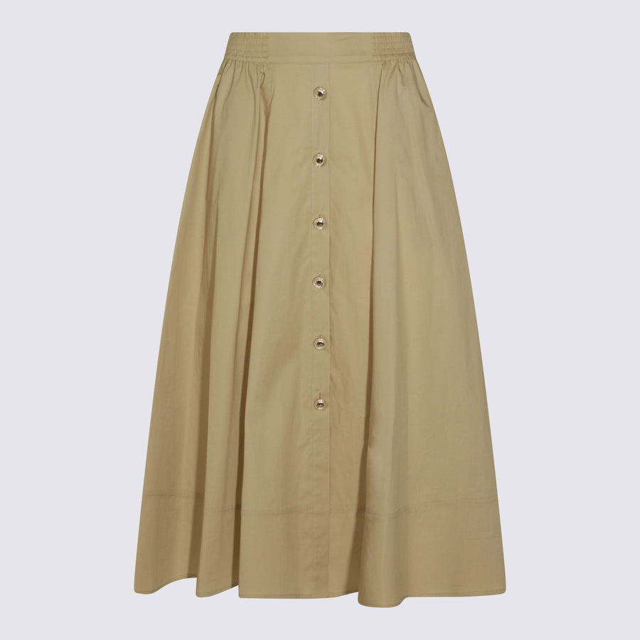 Twin-Set 96% cotton skirt in beige