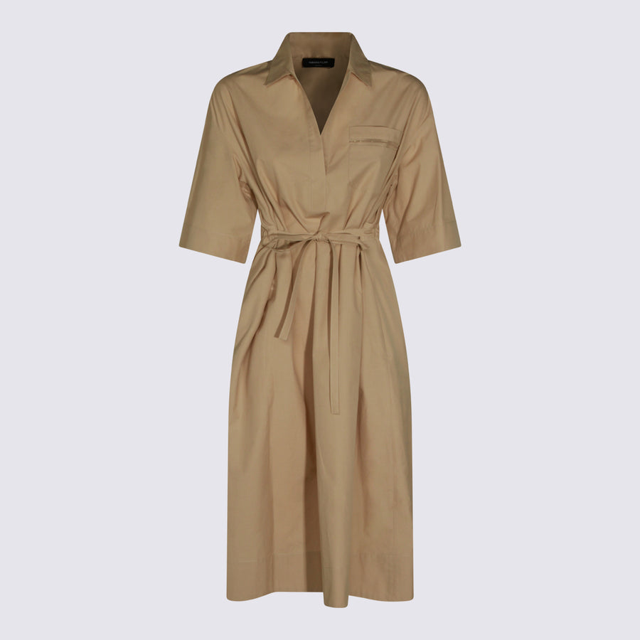 Fabiana Filippi 100% Cotton dress in beige