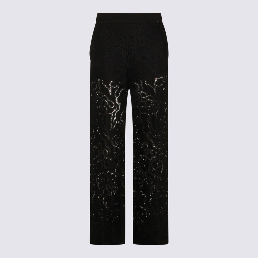 Nissa 62% Polyester trousers in black