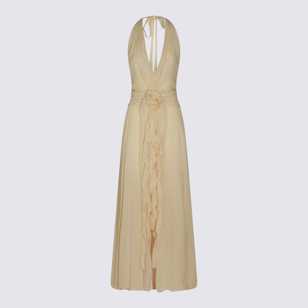 Blumarine 100% Viscose dress in beige