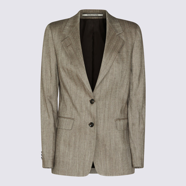 Tagliatore 51% wool blazer in gray