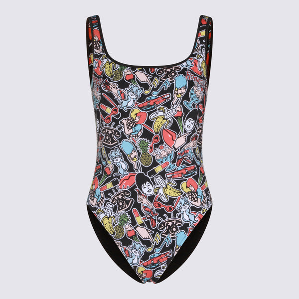 Fiorucci 83% Polyamide one-piece swimsuit in multicolor