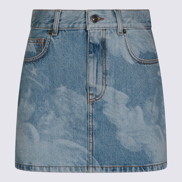 Fiorucci 100% cotton skirt in blue