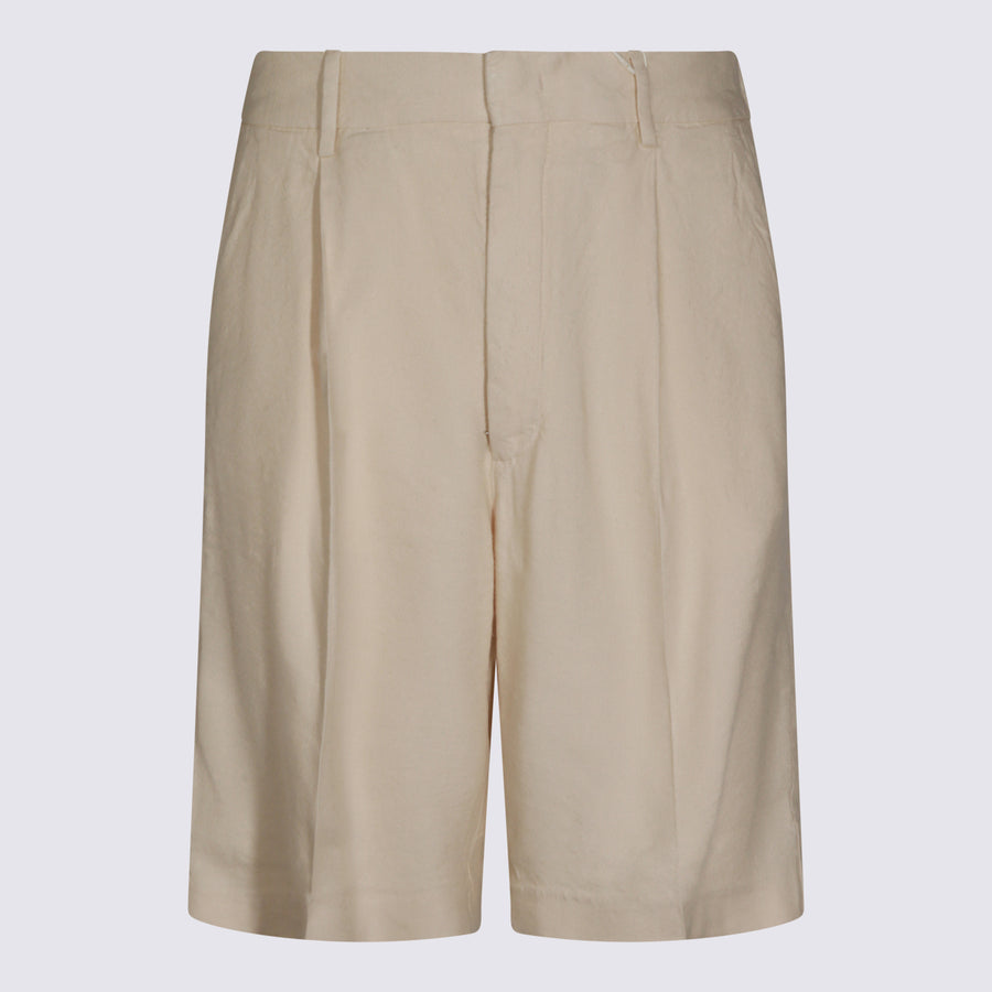 Nn.07 57% viscose bermuda shorts in ivory