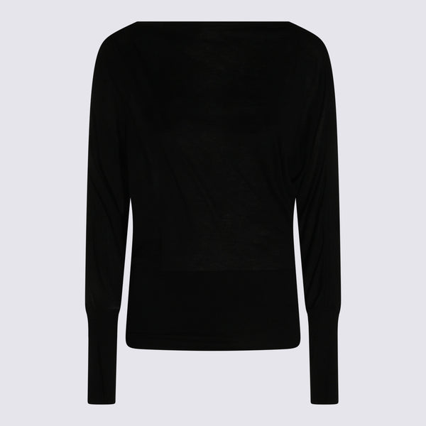 Toteme 100% Viscose sweater in black