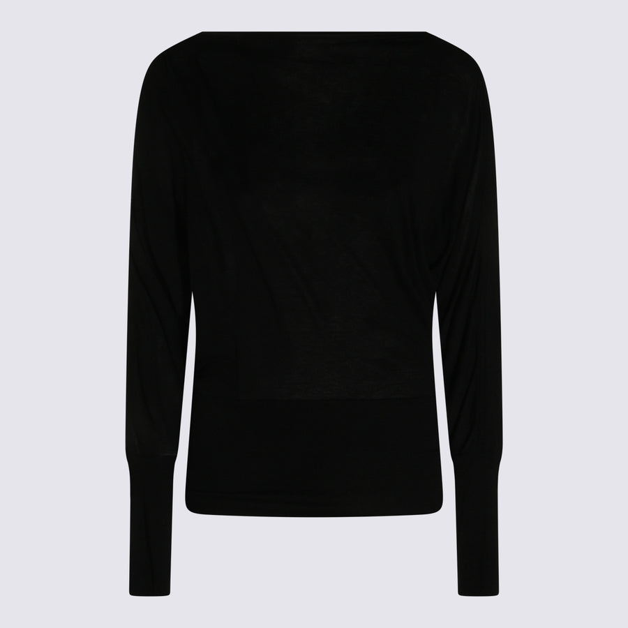 Toteme 100% Viscose sweater in black