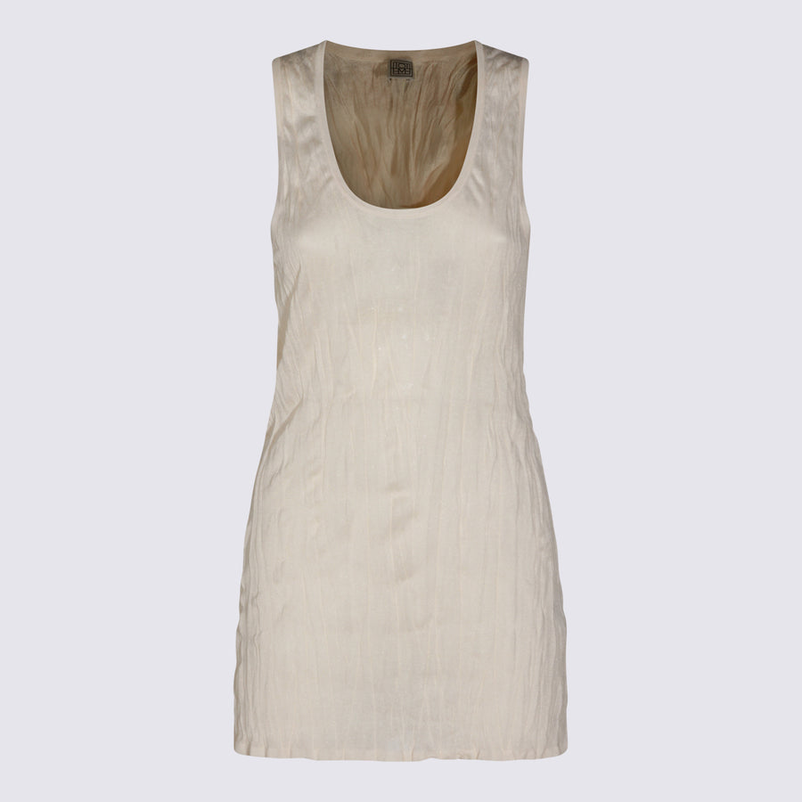 Toteme 75% Viscose tank top in beige