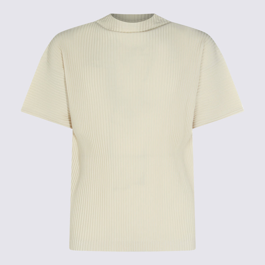 Homme Plisse Issey Miyake 100% Polyester t-shirt in beige