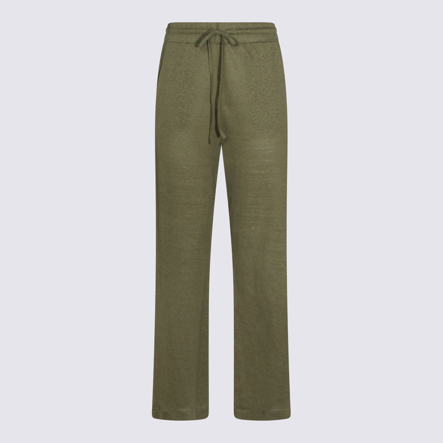 Not Shy 100% Linen trousers in green
