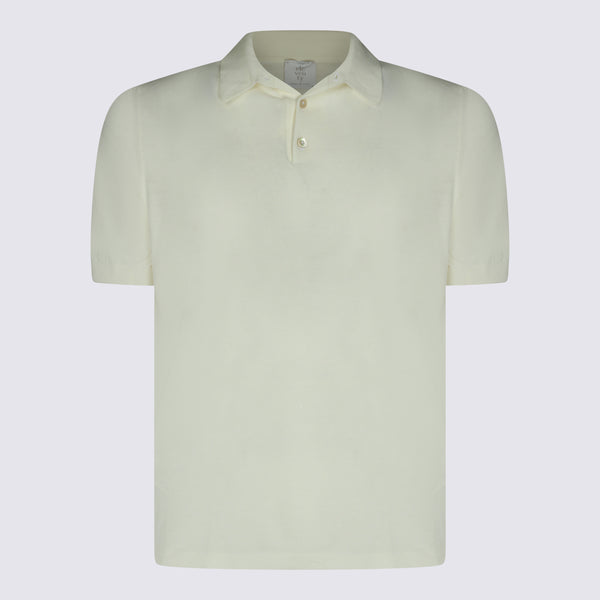 Eleventy 100% Cotton polo in white