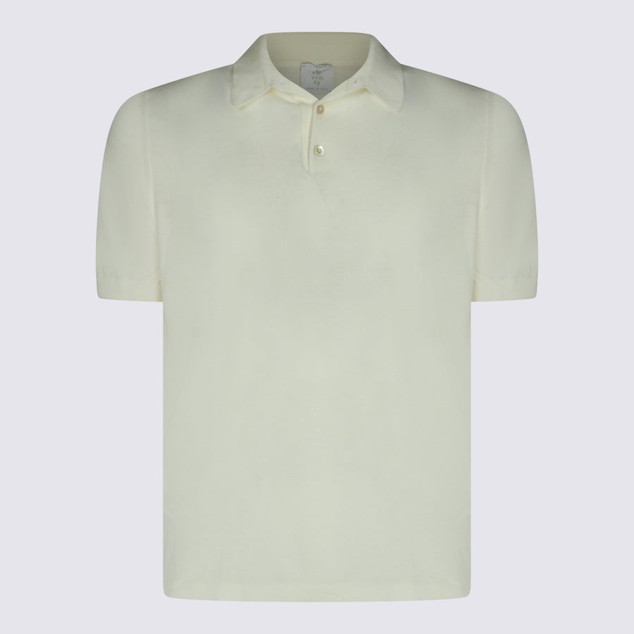 Eleventy 100% Cotton polo in white
