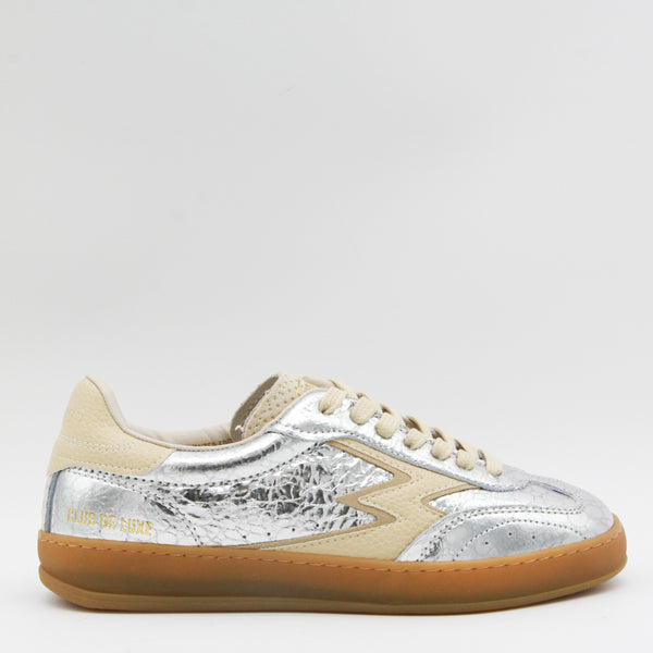 Moaconcept Leather sneaker in silver